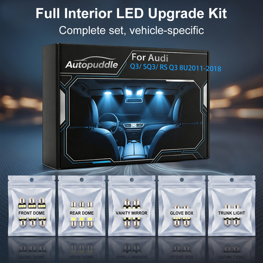 2011-2018 Audi Q3 SQ3 RS Q3 8U LED Interior Light Kit (14-Piece) - Canbus Error Free