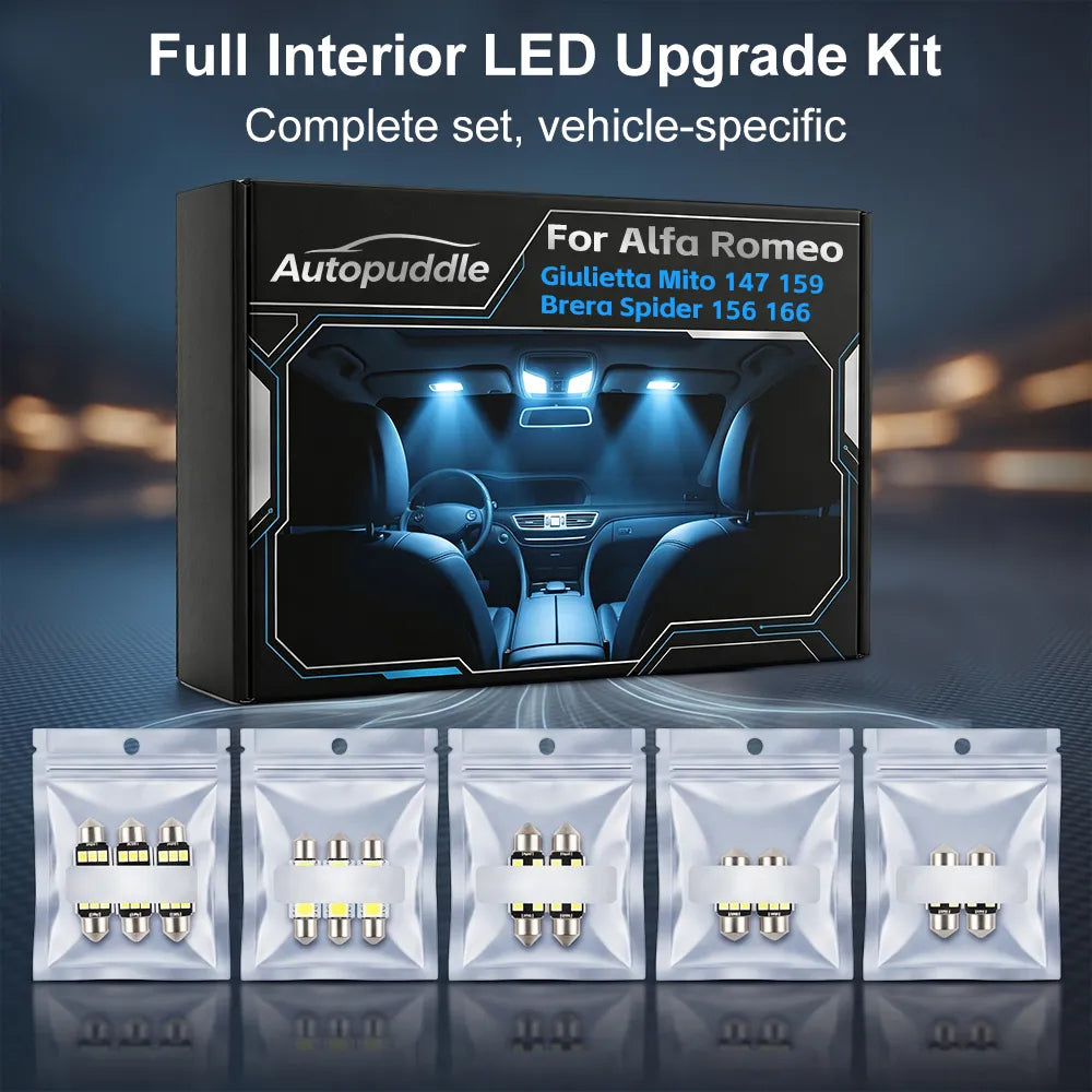 2007-2016 Audi A5 S5 RS5 8T LED Interior Light Kit (16-Piece) - Canbus Error Free