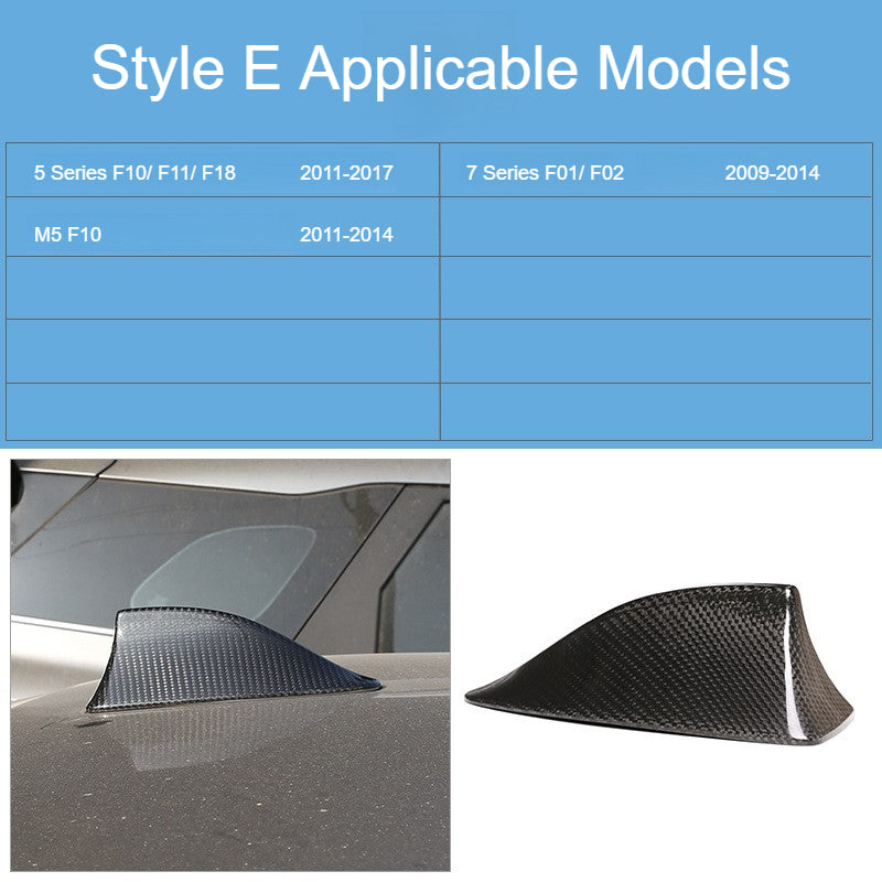 Premium 3D Dry Carbon Fiber Shark Fin Antenna Cover for BMW (F/G Chassis) - Genuine 3K Twill Sourced with Japanese Raw Materials