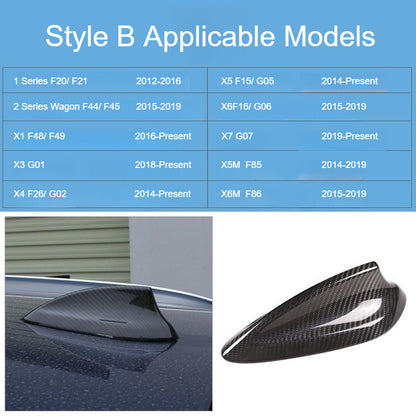 Premium 3D Dry Carbon Fiber Shark Fin Antenna Cover for BMW (F/G Chassis) - Genuine 3K Twill Sourced with Japanese Raw Materials