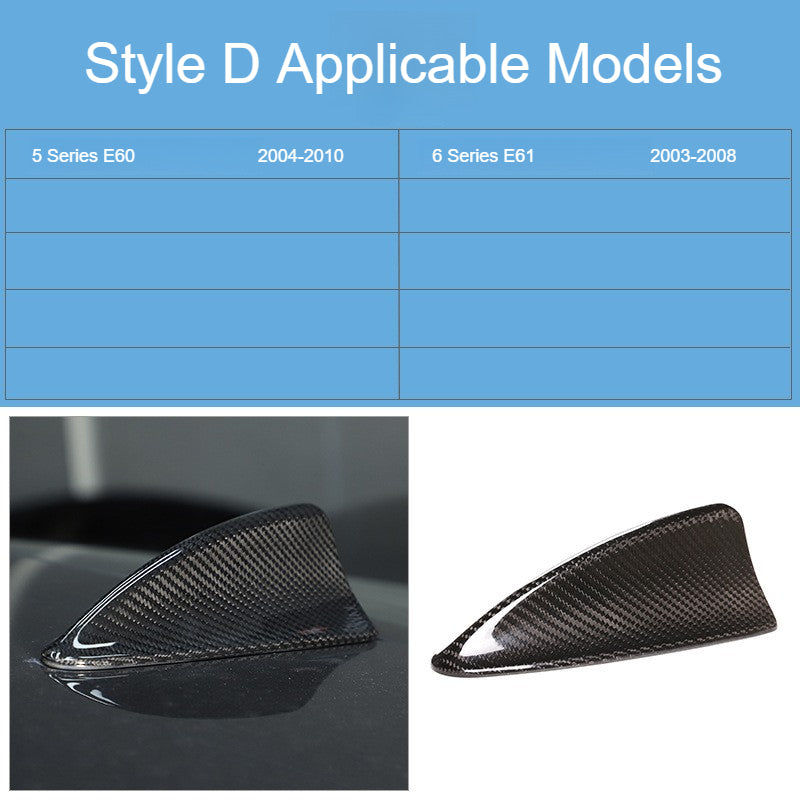 Premium 3D Dry Carbon Fiber Shark Fin Antenna Cover for BMW (F/G Chassis) - Genuine 3K Twill Sourced with Japanese Raw Materials