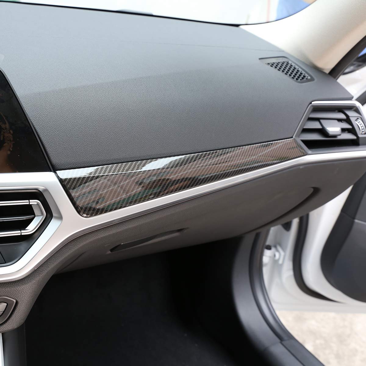 Real 3D Dry Carbon Fiber Dashboard Trim Cover - Compatible with BMW 3 Series (2020-2024 G20) | Left-Hand Drive Only