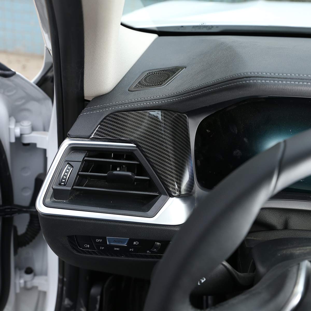 Real 3D Dry Carbon Fiber Dashboard Trim Cover - Compatible with BMW 3 Series (2020-2024 G20) | Left-Hand Drive Only