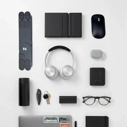 The Ultimate Nomadic Workspace™ | Foldable Keyboard & Mechanical Swivel Stand Combo