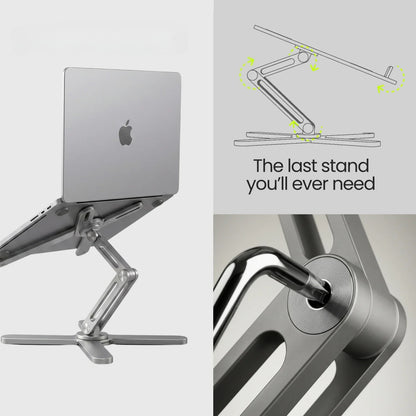 The Ultimate Nomadic Workspace™ | Foldable Keyboard & Mechanical Swivel Stand Combo