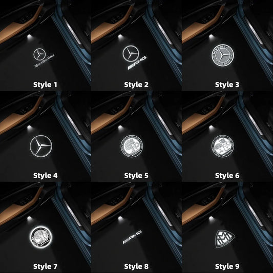 Mercedes-Benz Compatible Car Door Puddle Lights - Angle View
