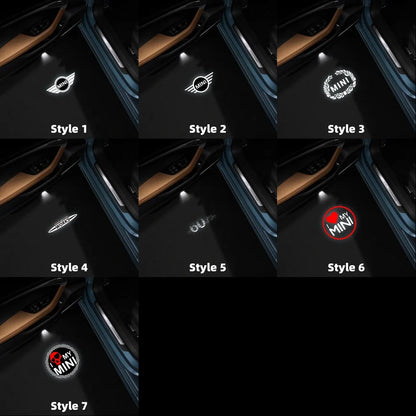 MINI Compatible Car Door Puddle Lights - Angle View