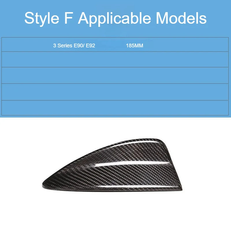 Premium 3D Dry Carbon Fiber Shark Fin Antenna Cover for BMW (F/G Chassis) - Genuine 3K Twill Sourced with Japanese Raw Mat...