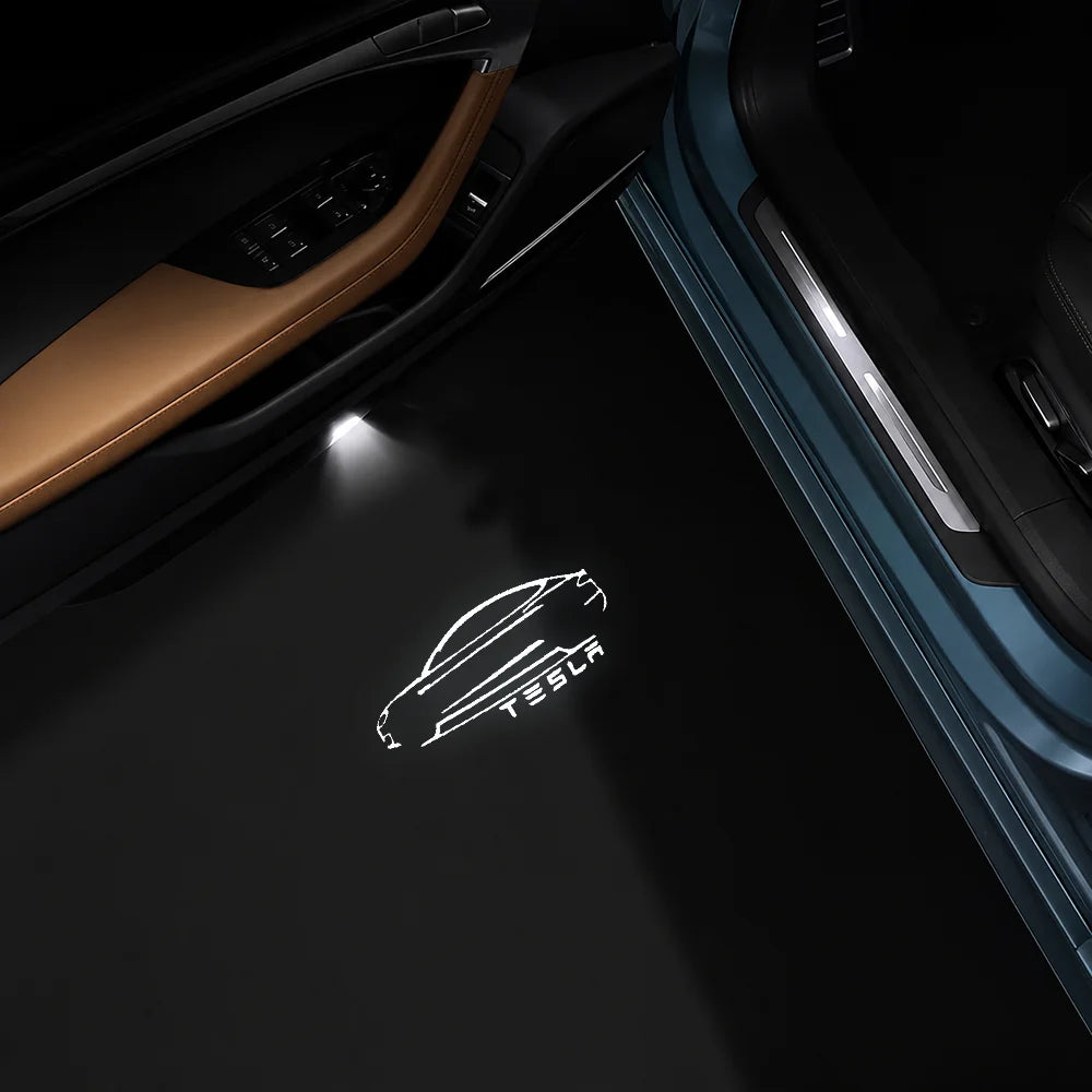 Tesla Compatible Car Door Puddle Lights - Detail View