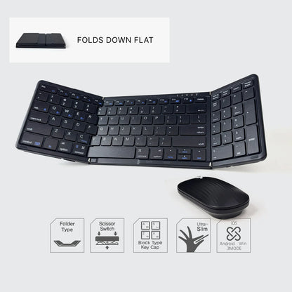 The Ultimate Nomadic Workspace™ | Foldable Keyboard & Mechanical Swivel Stand Combo - Color View