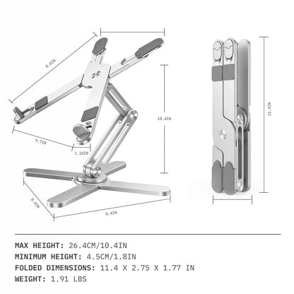 The Ultimate Nomadic Workspace™ | Foldable Keyboard & Mechanical Swivel Stand Combo - Installation View